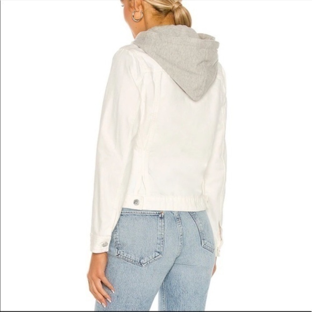 BLANKNYC White Denim Jacket With Hoodie - Picture 4 of 5